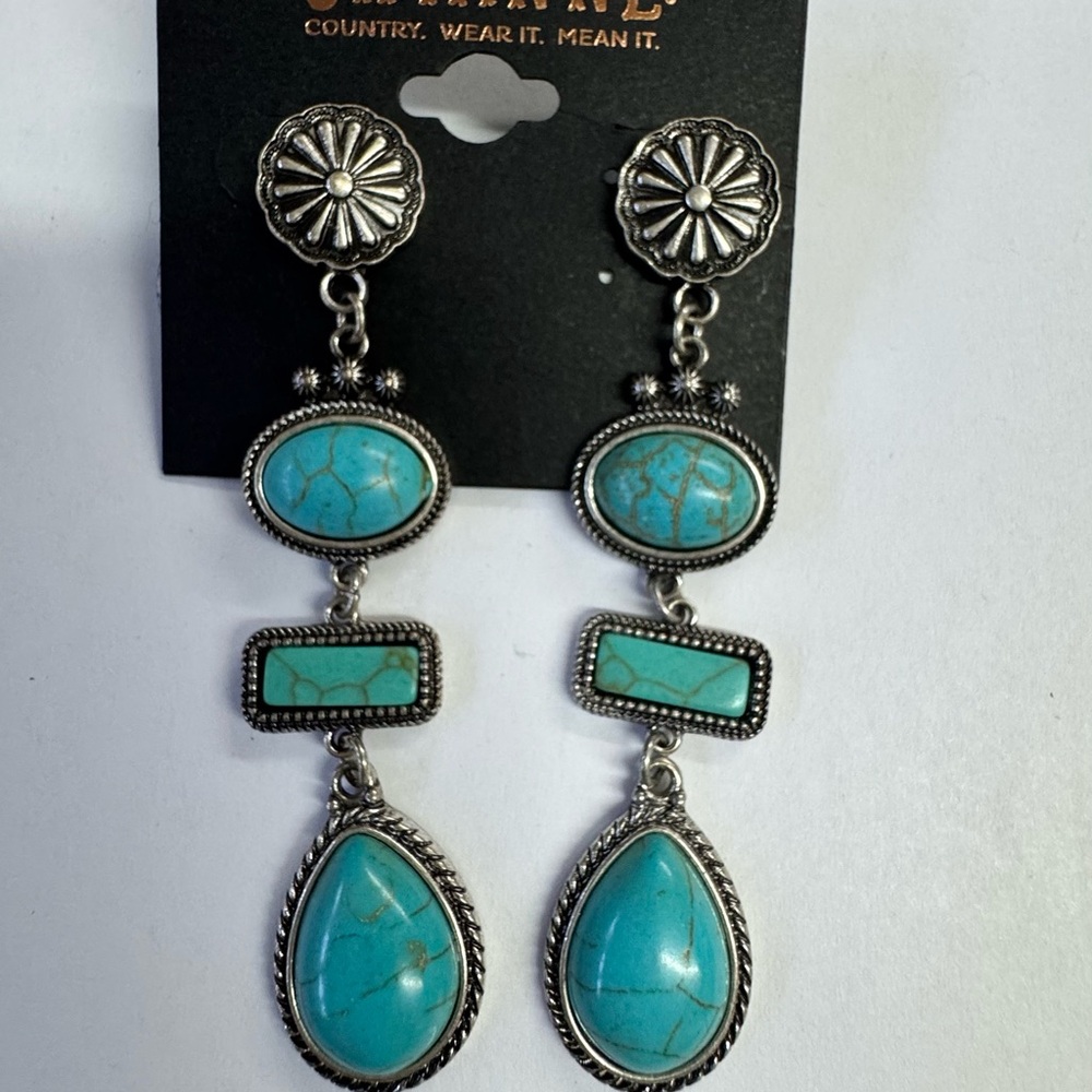 Shyanne Turquoise Dangle Earrings